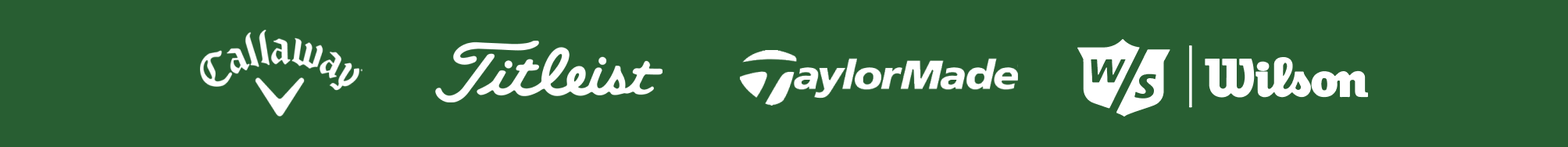 Golf club logos - Callaway, Titleist, Taylormade and Wilson